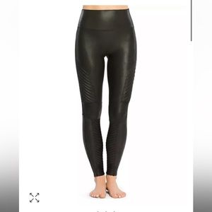 Spanx faux leather moto legging